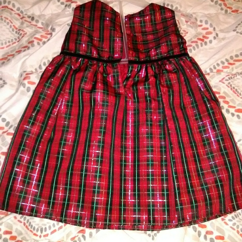 🌼George Christmas Dress with Black Suede Sweater - Picture 3 of 6